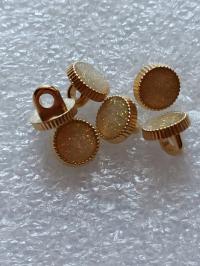 GUZIK METALOWY - ZŁOTO - STOPKA - guziki - 9,0 mm