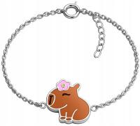 Srebrna bransoletka celebrytka dla dziewczynki kapibara srebro próba 925