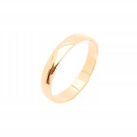 Золотое обручальное кольцо для женщин полукруглое 585 3 мм гравер