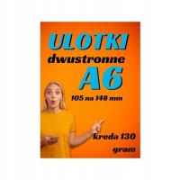 ulotki A6 10000 sztuk kreda 130 gram