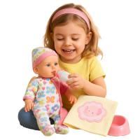 DUŻA LALKA BOBAS Z DŹWIĘKAMI PIJE I SIKA ZESTAW W PUDEŁKU NEW BORN BABY