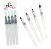 Zestaw 4 pędzli akwarelowych Tritart, zbiornik na wodę, akumulatorowy