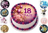 CUKROWY OPŁATEK NA TORT 18 URODZINY WZORY GRATIS TEKST