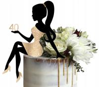 ТОППЕР ЖЕНЩИНА на торт 18 30 40 ЛЕТ ЛЮБАЯ ЦИФРА