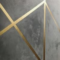 Декоративный бетон золотые полосы затирки штукатурка набор 15m2