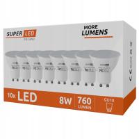 Żarówka LED GU10 8W 2835 barwa biała ciepła