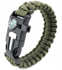 КОМПАС НА РУКУ БРАСЛЕТ PARACORD SURVIVAL 5in1