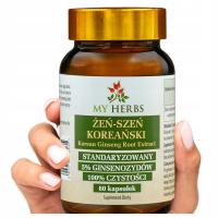 Żeń szeń koreański zmęczenie korean ginseng root extract energia 60 kaps