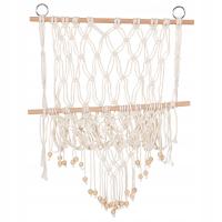 BOHO WISZĄCY ORGANIZER NA ZABAWKI MAKRAMA PLUSZAKI HAMAK WISZĄCY NA ŚCIANIE ZABAWKA