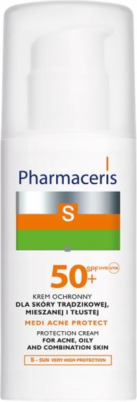 PHARMACERIS S Medi Acne Protect защитный крем для кожи от прыщей SPF50