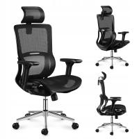 Fotel biurowy obrotowy MARK ADLER czarny ergonomiczny regulowany