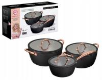 Набор посуды MG Home Rose Gold 6 элементов алюминий 16 см 20 см 24 см