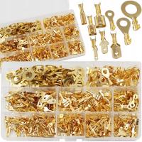 KONEKTORY WSUWKI KONEKTORKI KABLOWE MĘSKIE ŻEŃSKIE OCZKOWE ZESTAW 450 SZT