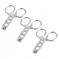 3SZT PRECYZYJNY ŁUSKACZ DO ORZESZKÓW PINIOWYCH I OBIERACZKA DO KASZTANÓW W KOLORZE SREBRNYM