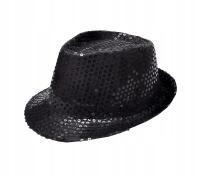 Фетровая шляпа с блестками, черная на Новый год
