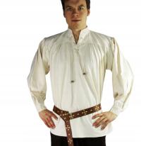 Średniowieczna koszula męska LARP biała rozmiar L