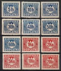 Słowacja 1939 Mi por 1-12 Czyste **