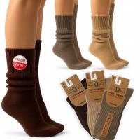 3 Skarpety damskie POLSKIE BEZUCISKOWE skarpetki NATURALNE WEŁNIANE PREMIUM