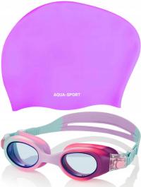Набор для бассейна: очки для плавания шапочка для плавания для длинных волос