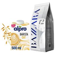 Набор кофейных зерен Bazzara Dodicigrancru 250g ALPRO Barista 500ml бесплатно