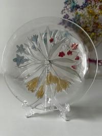 Talerzyk kwiaty talerz prl patera z dziurką K71