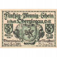 Banknot, Niemcy, Oberglogau, 50 Pfennig, personnag