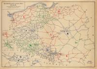 Stara mapa Schematyczna mapa sieci P.K.P.1948r. 120x90cm