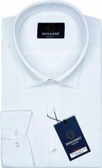Elegancka wizytowa klasyczna gładka biała koszula męska PREMIUM Regular-fit