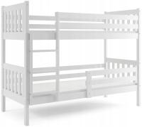 двухъярусная кровать белые деревянные Карино матрасы