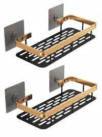 2 ШТ. ПОДВЕСНАЯ ПОЛКА САМОКЛЕЯЩАЯСЯ ЛОФТ НАСТЕННАЯ ВАННАЯ КОМНАТА ДУШ