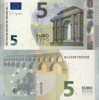 Austria 2013 - 5 euro Pick 26n UNC Signature - Christine Lagarde Prefix NC