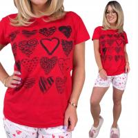 Cottonik piżama damska bawełna czerwony