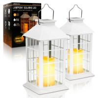 2x Latarenka ogrodowa LED SOLARNA Lampion Latarnia Znicz wisząca