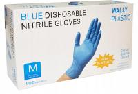 Нитриловые перчатки одноразовые защитные синие M