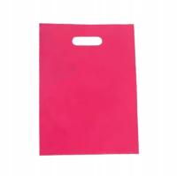 RÓŻOWA TORBA ZAKUPOWA 25x30cm POLIPROPYLENOWA WYTRZYMAŁA POJEMNA na KSIĄŻKI