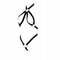 Biustonosz, Stanik z Odkrytym Biustem i Stringami Uprząż BDSM