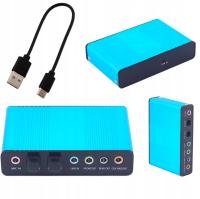 ВНЕШНЯЯ МУЗЫКАЛЬНАЯ ЗВУКОВАЯ КАРТА USB 7.1 3D SPDIF MINI JACK 3,5 ММ AK103E