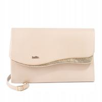 BRILU WIZYTOWA TOREBKA Z OZDOBNĄ KLAPĄ KIMBERLY BEŻOWA