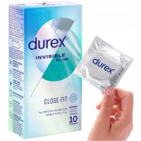 Durex Invisible CLOSE FIT prezerwatywy cieńsze ściśle dopasowane 10 szt.