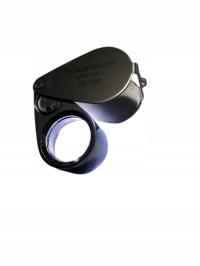 Ювелирная лупа 30 x 21 мм LED стекло, металл NEW !