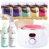 ZESTAW WOSK DO DEPILACJI PODGRZEWACZ wosku 5x WOSK TWARDY W GRANULKACH LED