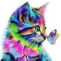 Obraz Malowanie Po Numerach Kot motyl z RAMĄ 40x50 PIAST + BLEJTRAM