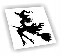 Naklejka CZAROWNICA wiedźma na miote naklejki na samochód auto!