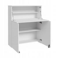 Biurko gamingowe komputerowe białe składane w szafkę szkolne VERTO