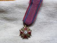 II Польши Густав Сосновский злотый крест заслуг миниатюра серебро подписано