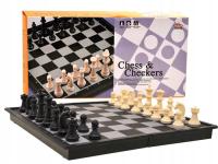 Шахматы магнитные туристические шашки 2в1 GR0141