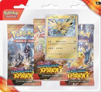 Zestaw kart Pokemon TCG: S&V - Surging Sparks - Zapdos 3-Pack Blister