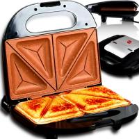 ELDOM 750W черный тостер керамический тостер 2 сэндвича антипригарное