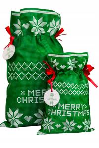 WOREK NA PREZENTY POD CHOINKĘ TOREBKA ŚWIĄTECZNA 30x45cm