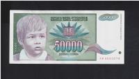 BANKNOT JUGOSŁAWIA - 50000 DINARÓW - 1992 rok